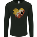 Love Bhutan Flag Bhutanese Day Football Mens Long Sleeve T-Shirt Black