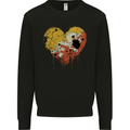 Love Bhutan Flag Bhutanese Day Football Mens Sweatshirt Jumper Black
