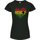 Love Bolivia Flag Bolivian Day Football Womens Petite Cut T-Shirt Black