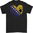 Love Bosnia and Herzegovina Flag Day Football Mens Gildan Cotton T-Shirt Black