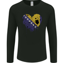 Love Bosnia and Herzegovina Flag Day Football Mens Long Sleeve T-Shirt Black
