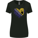 Love Bosnia and Herzegovina Flag Day Football Womens Wider Cut T-Shirt Black