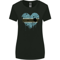 Love Botswana Flag Batswana Day Football Womens Wider Cut T-Shirt Black