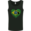 Love Brazil Flag Brazilian Day Football Mens Vest Tank Top Black