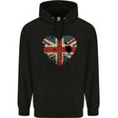 Love British Flag Union Jack Great Britain GB Childrens Kids Hoodie Black