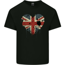 Love British Flag Union Jack Great Britain GB Kids T-Shirt Childrens Black