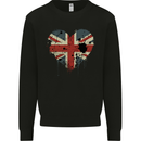 Love British Flag Union Jack Great Britain GB Mens Sweatshirt Jumper Black