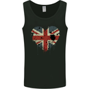 Love British Flag Union Jack Great Britain Team GB Mens Vest Tank Top Black