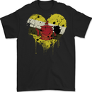 Love Brunei Flag Bruneian Day Football Mens Gildan Cotton T-Shirt Black