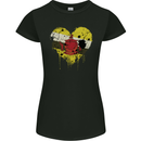 Love Brunei Flag Bruneian Day Football Womens Petite Cut T-Shirt Black