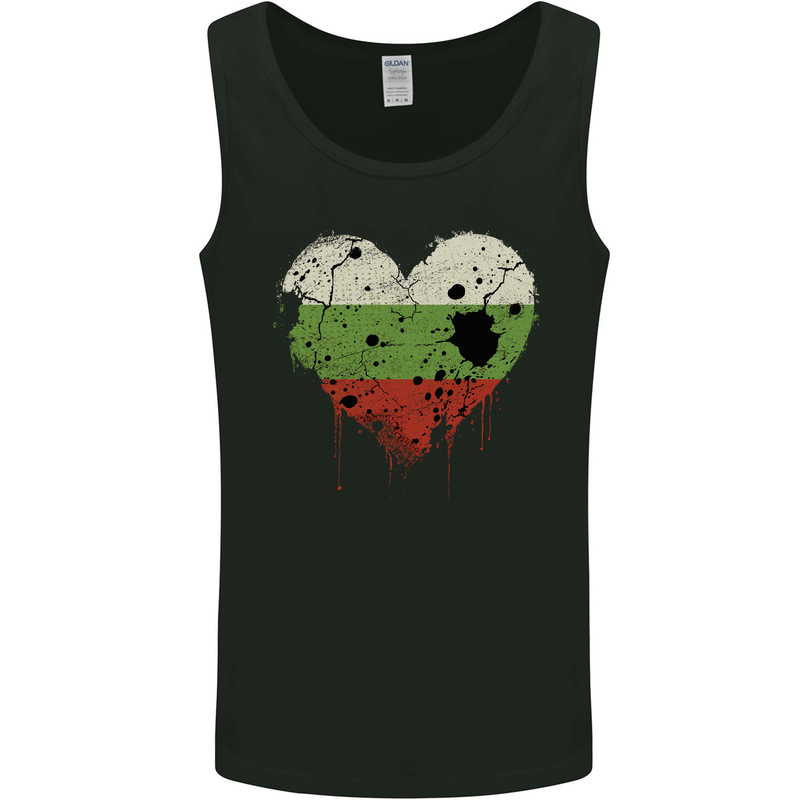 Love Bulgaria Flag Bulgarian Day Football Mens Vest Tank Top Black