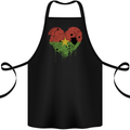 Love Burkina Faso Flag Day Football Cotton Apron 100% Organic Black