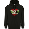 Love Burundi Flag Burundians Day Football Mens 80% Cotton Hoodie Black