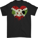 Love Burundi Flag Burundians Day Football Mens Gildan Cotton T-Shirt Black