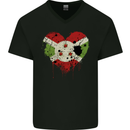 Love Burundi Flag Burundians Day Football Mens V-Neck Cotton T-Shirt Black