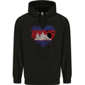 Love Cambodia Flag Cambodian Day Football Mens 80% Cotton Hoodie Black