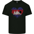 Love Cambodia Flag Cambodian Day Football Mens Cotton T-Shirt Tee Top Black