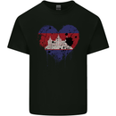 Love Cambodia Flag Cambodian Day Football Mens Cotton T-Shirt Tee Top Black