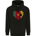 Love Cameroon Flag Cameroonian Day Football Mens 80% Cotton Hoodie Black
