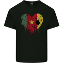 Love Cameroon Flag Cameroonian Day Football Mens Cotton T-Shirt Tee Top Black