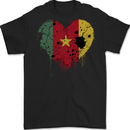 Love Cameroon Flag Cameroonian Day Football Mens Gildan Cotton T-Shirt Black