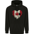 Love Canada Flag Canadian Day Football Mens 80% Cotton Hoodie Black