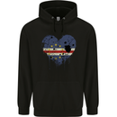 Love Cape Verde Flag Verdean Day Football Mens 80% Cotton Hoodie Black