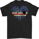 Love Cape Verde Flag Verdean Day Football Mens Gildan Cotton T-Shirt Black