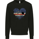 Love Cape Verde Flag Verdean Day Football Mens Sweatshirt Jumper Black