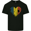 Love Chad Flag Chadian Day Football Mens Cotton T-Shirt Tee Top Black