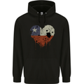 Love Chile Flag Chilean Day Football Childrens Kids Hoodie Black
