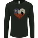 Love Chile Flag Chilean Day Football Mens Long Sleeve T-Shirt Black