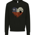 Love Chile Flag Chilean Day Football Mens Sweatshirt Jumper Black