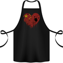 Love China Flag Chinese Day Football Cotton Apron 100% Organic Black