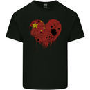 Love China Flag Chinese Day Football Mens Cotton T-Shirt Tee Top Black