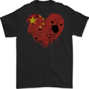 Love China Flag Chinese Day Football Mens Gildan Cotton T-Shirt Black