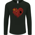 Love China Flag Chinese Day Football Mens Long Sleeve T-Shirt Black