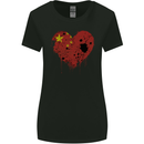 Love China Flag Chinese Day Football Womens Wider Cut T-Shirt Black