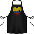 Love Columbia Flag Columbian Day Football Cotton Apron 100% Organic Black