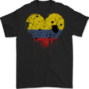 Love Columbia Flag Columbian Day Football Mens Gildan Cotton T-Shirt Black