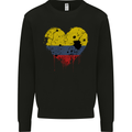 Love Columbia Flag Columbian Day Football Mens Sweatshirt Jumper Black