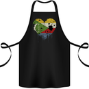 Love Comoros Flag Comorian Day Football Cotton Apron 100% Organic Black