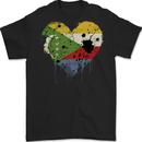 Love Comoros Flag Comorian Day Football Mens Gildan Cotton T-Shirt Black