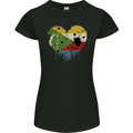 Love Comoros Flag Comorian Day Football Womens Petite Cut T-Shirt Black