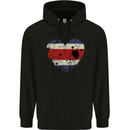 Love Costa Rica Flag Rican Day Football Childrens Kids Hoodie Black