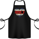 Love Costa Rica Flag Rican Day Football Cotton Apron 100% Organic Black