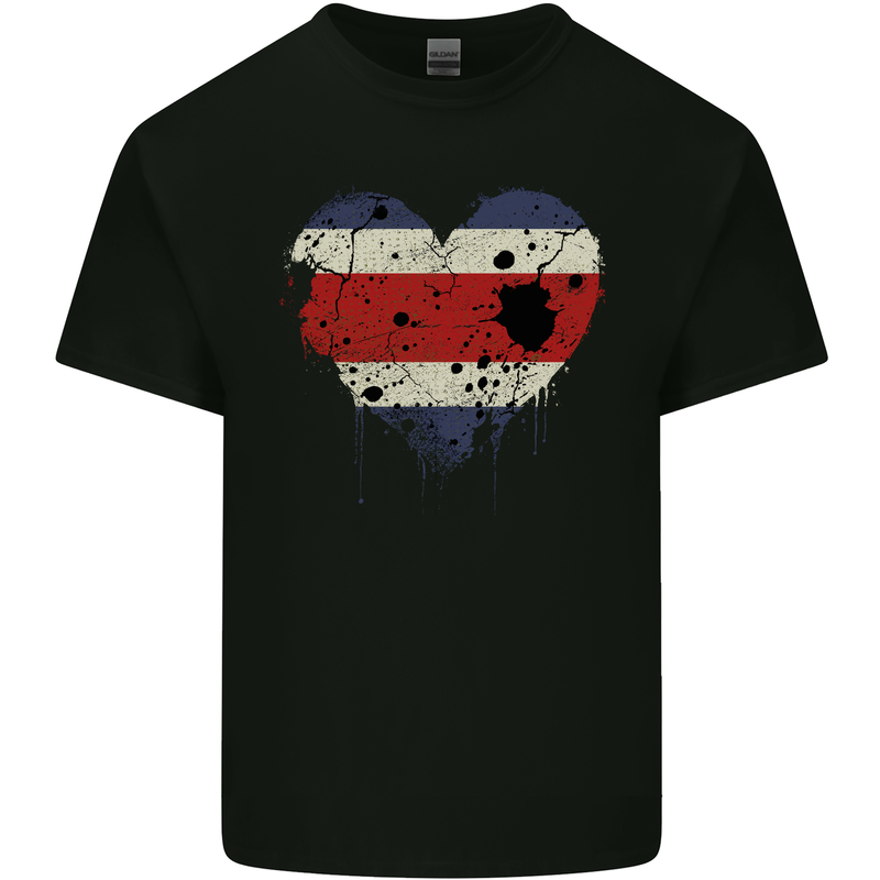 Love Costa Rica Flag Rican Day Football Kids T-Shirt Childrens Black