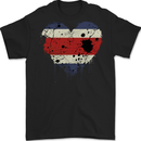 Love Costa Rica Flag Rican Day Football Mens Gildan Cotton T-Shirt Black