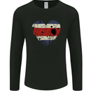 Love Costa Rica Flag Rican Day Football Mens Long Sleeve T-Shirt Black
