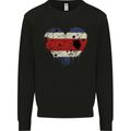 Love Costa Rica Flag Rican Day Football Mens Sweatshirt Jumper Black